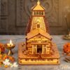 3D Kedarnath Mandir Model – Wooden Shiva Temple Replica Decor