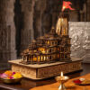 Ayodhya Ram Mandir Wooden Model – 3D Ram Temple Replica Decor