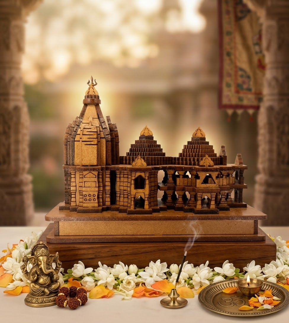Somnath Mandir Model – 3D Somnath Jyotirlinga Temple Wooden Replica