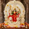 Traditional Ek Chala Maa Durga Idol in Red Saree (15