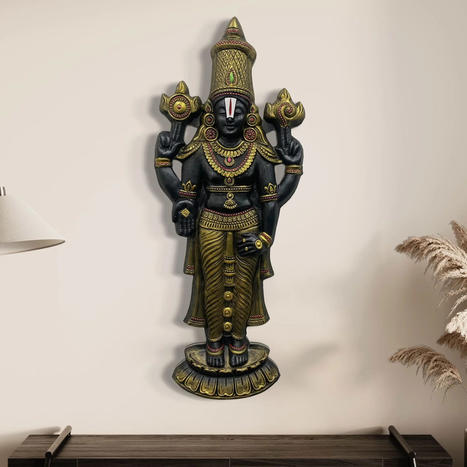 Tirupati Balaji 3D Wall Mural, 3D Balaji Wall Hanging, 3D Wall Mural - Image 5