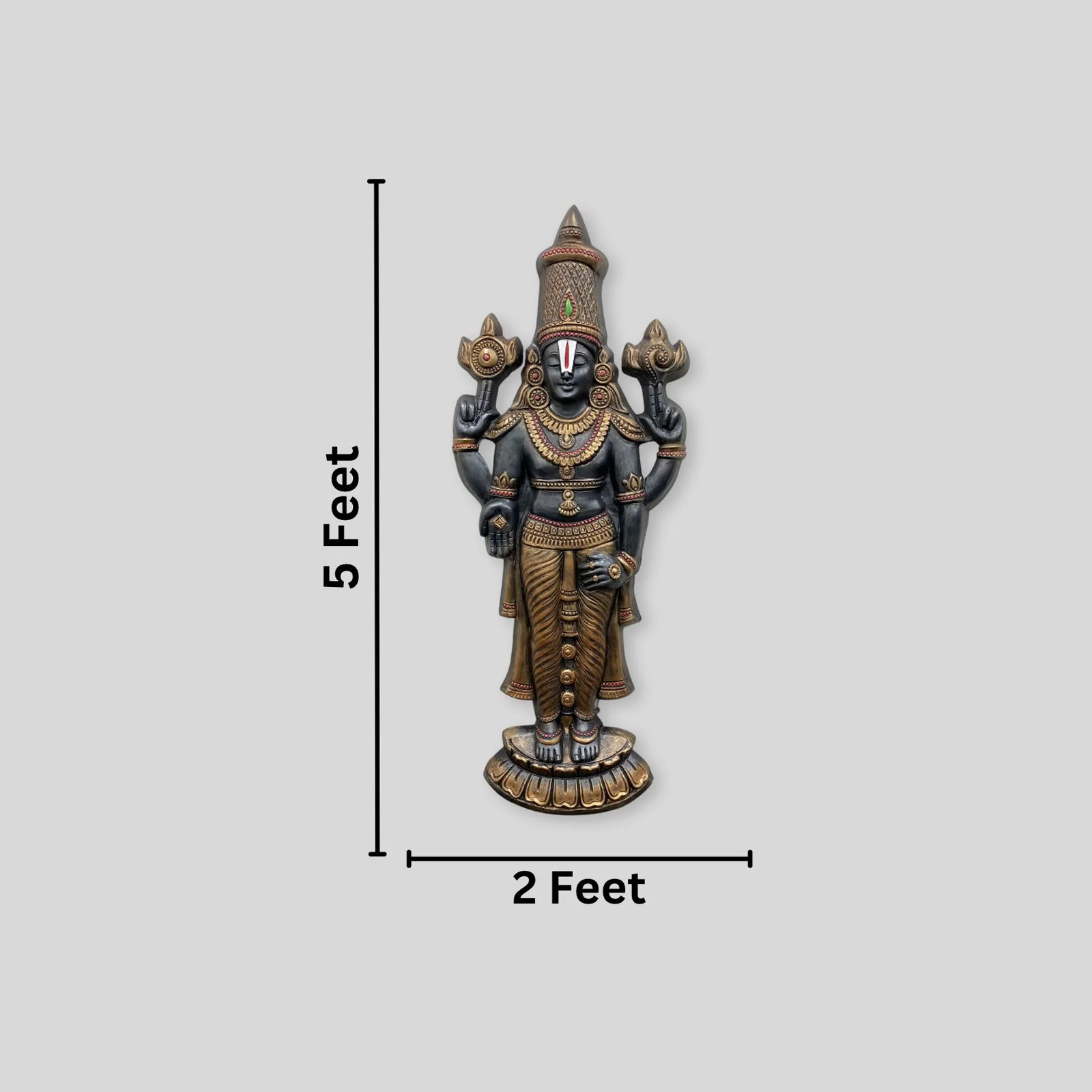 Tirupati Balaji 3D Wall Mural, 3D Balaji Wall Hanging, 3D Wall Mural - Image 6