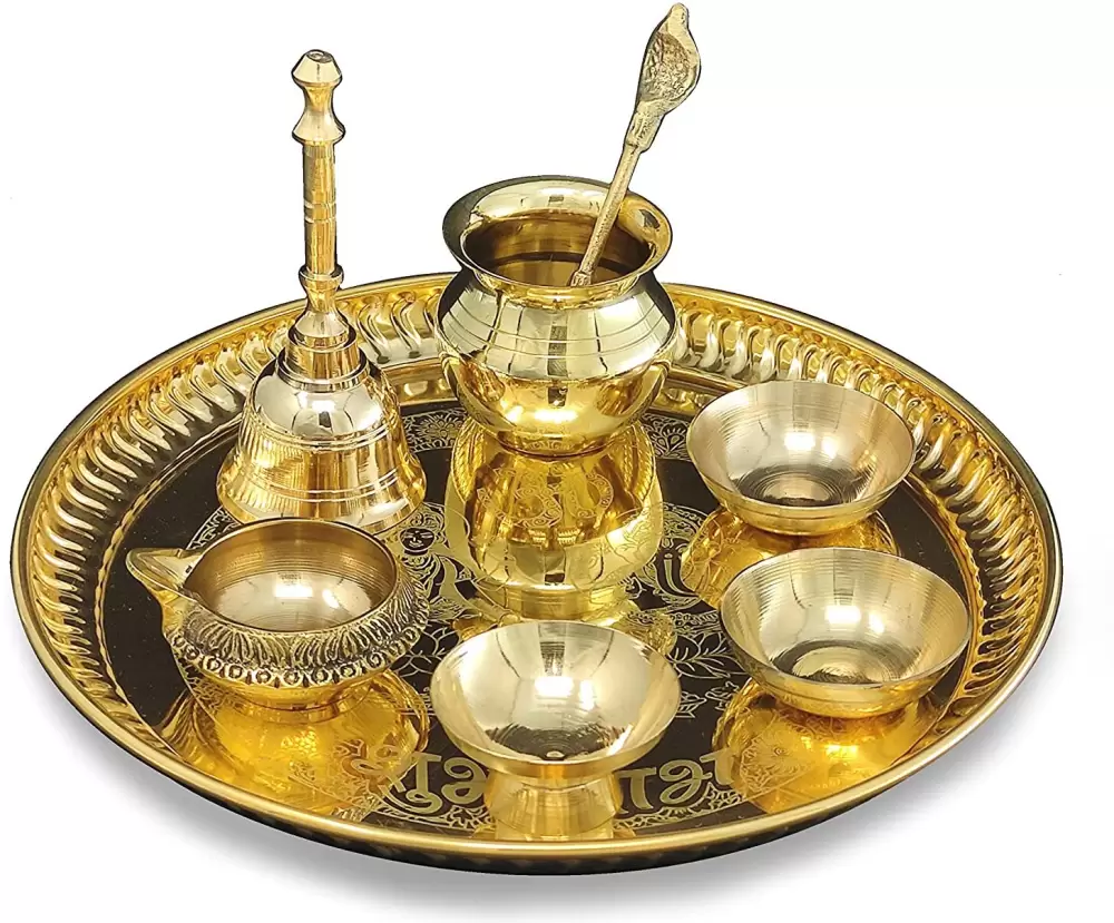 Brass Pooja Thali Set