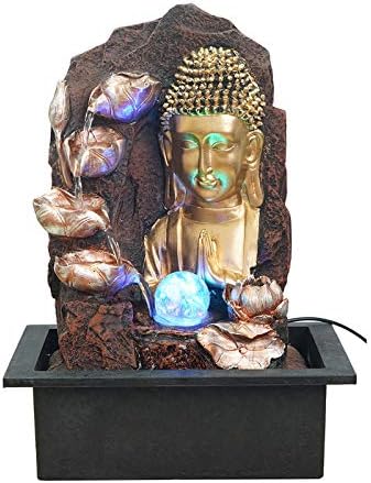 Buddha Water Fountain, Table Top Fountain, Water Fountain With Led Light, Spiritual Water Fountain
