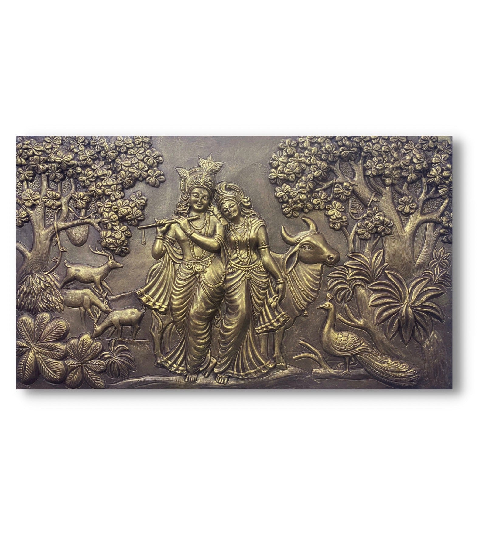 Radha Krishna Wall Mural, Radha Krishna Wall Hanging, 5 Feet Wall Mural, Wall Hanging Mural