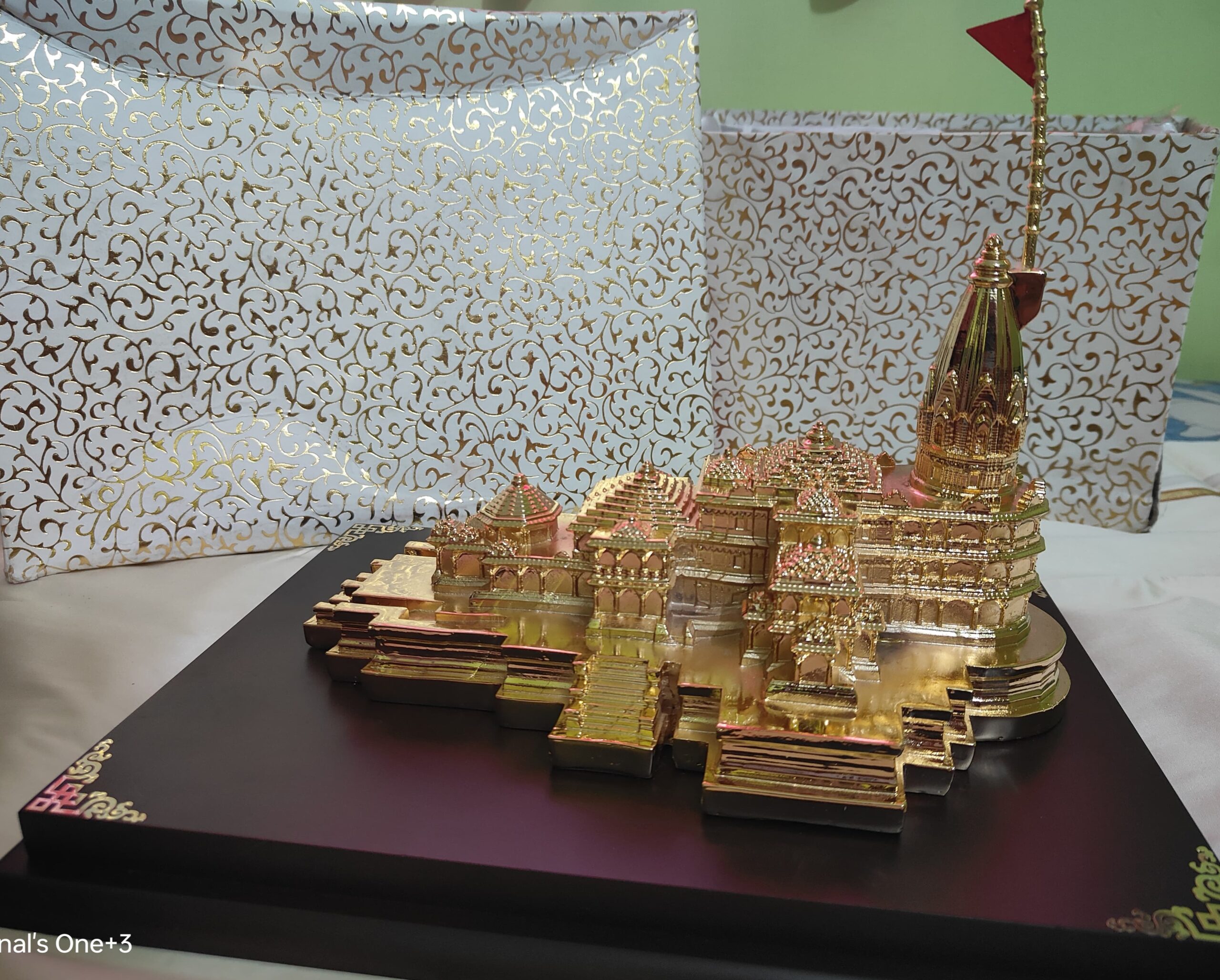 Ram Mandir, Ram Mandir Gold Plated, Golden Ram Mandir Model, Ram Mandir Replica