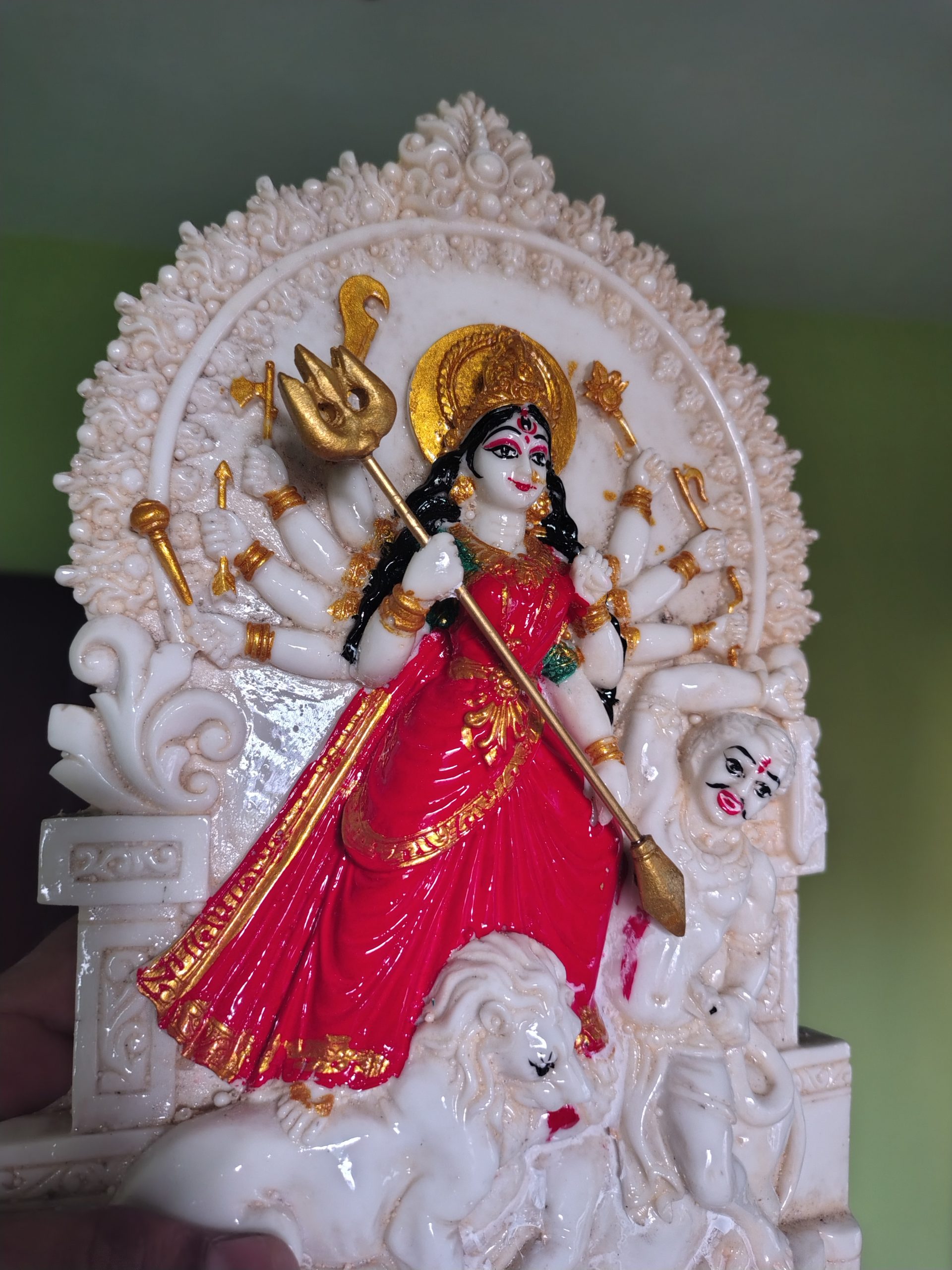 Alternative view of Durga Murti, Goddess Statue, Durga Idol, Durga Statue, Hindu Gods Figurine, Statues & Figurines