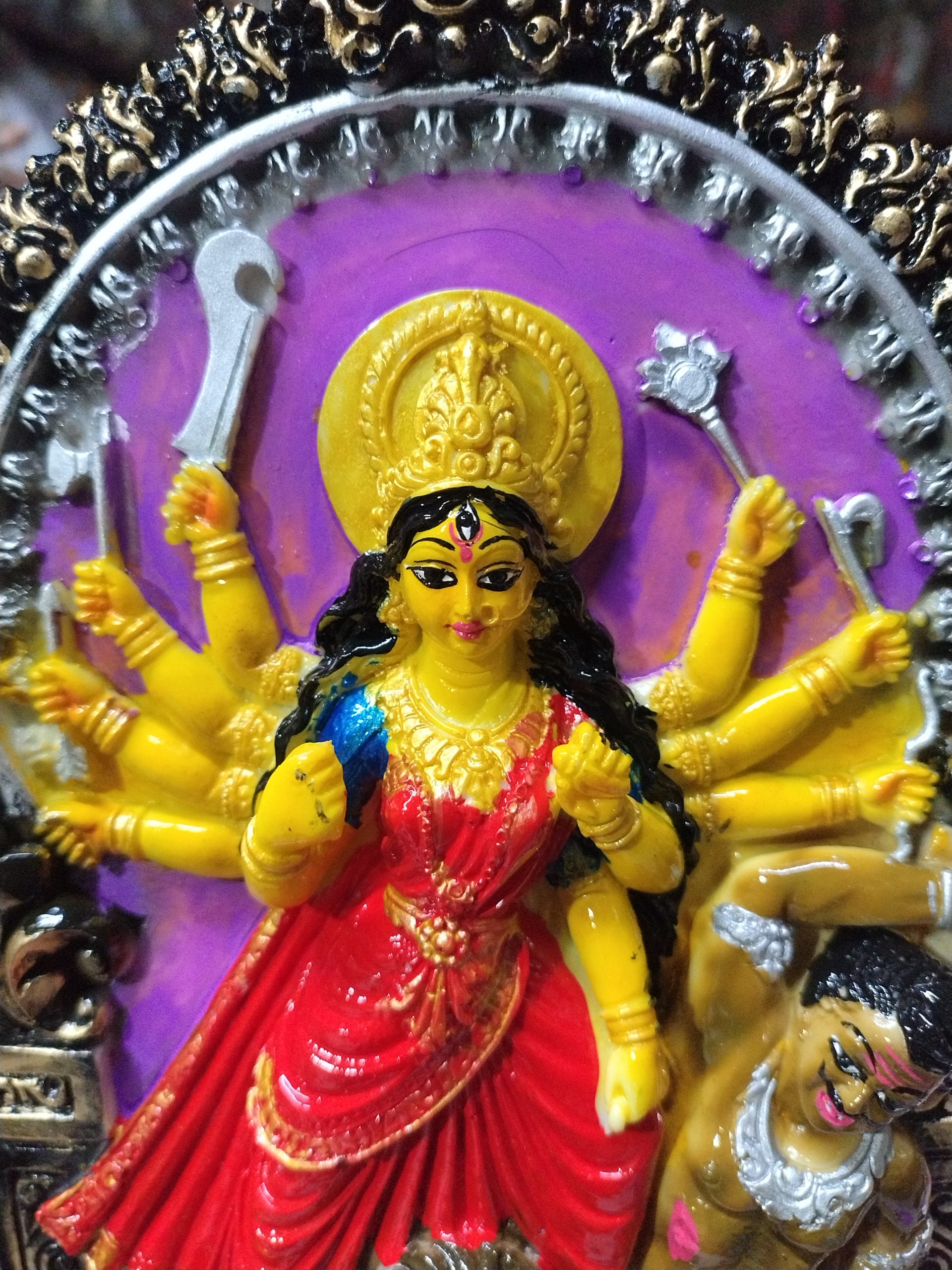Alternative view of Goddess Idol, Maa Durga Idol, Durga Statue, Goddess Durga Idol, Durga Murti