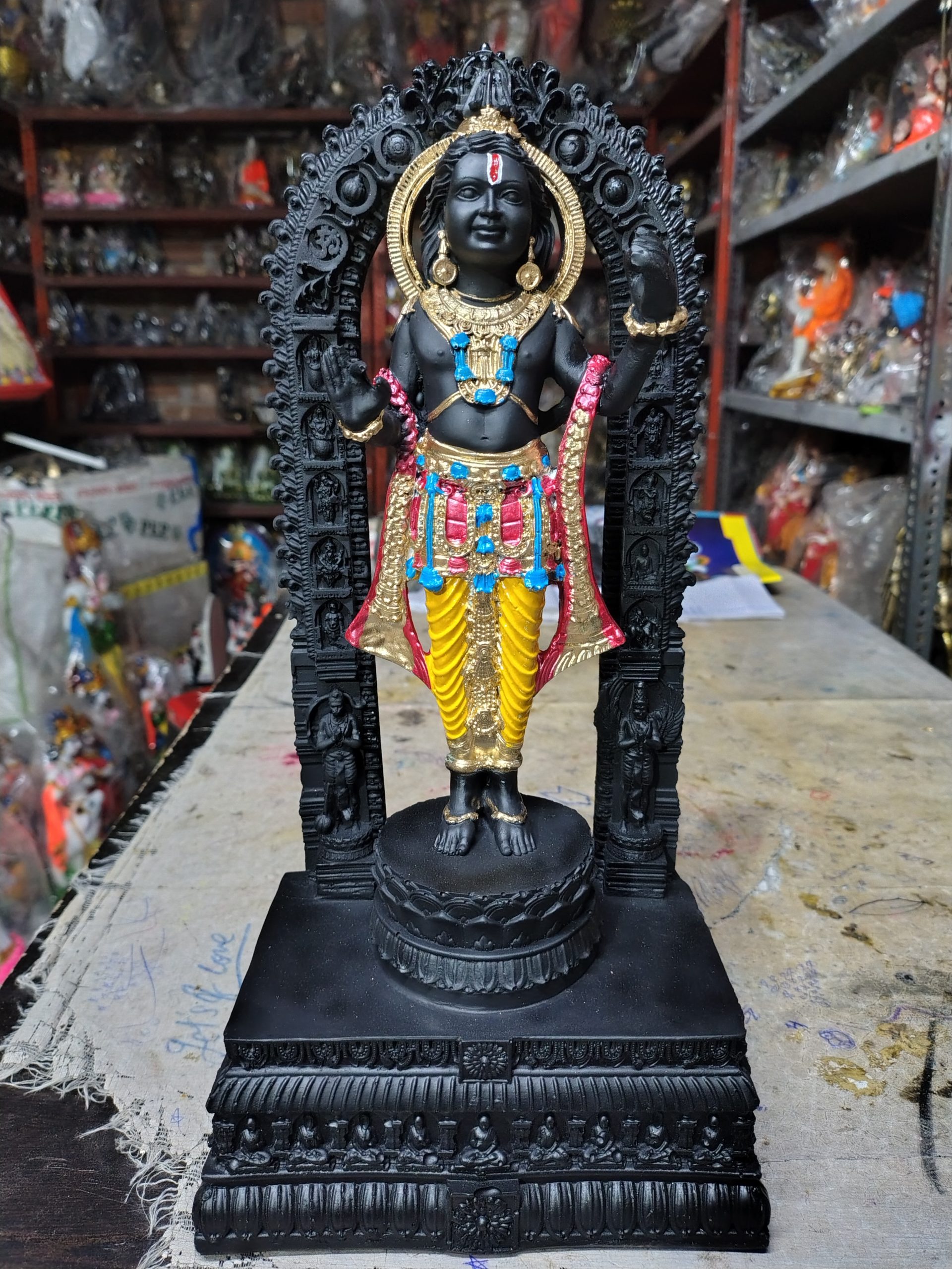 Alternative view of Lord Ram Statue, Shri Ram Murti, Ayodhya Ram Idol, Lord Ram Idol, Ram Statue