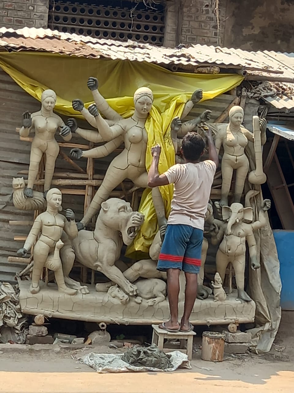 Durga Pooja Murti, Durga Statue, Maa Durga Idol, Durga Pooja Idol, Devi Durga Idol, Kolkata Durga Murti