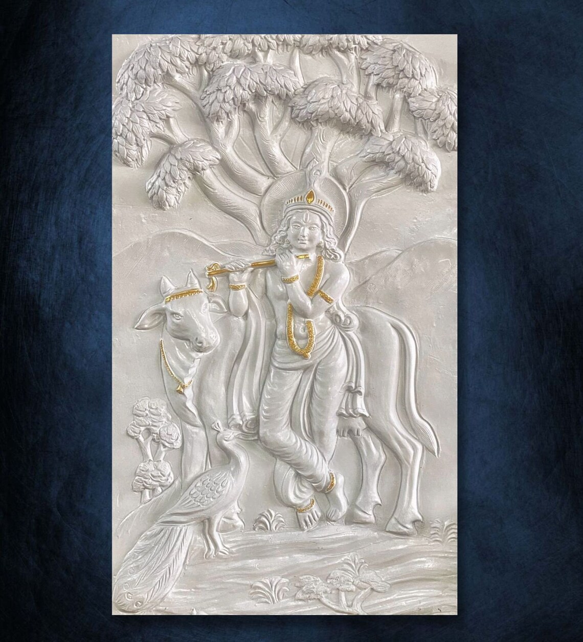 3d krishna wall hanging