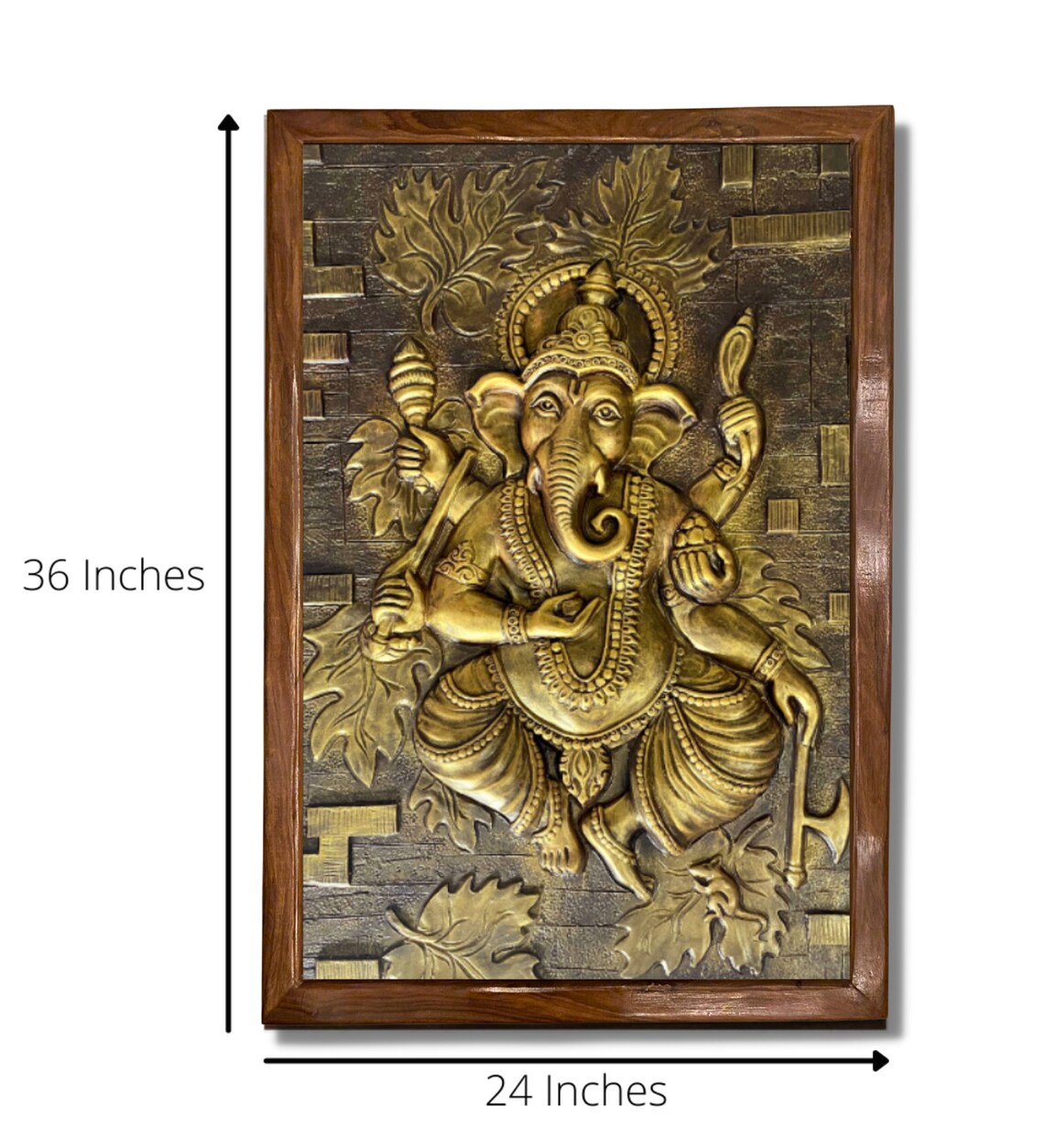 Ganesha Wall Hanging, 3D Ganesha Wall Mural, Home Decor Ganesha Mural - Image 3