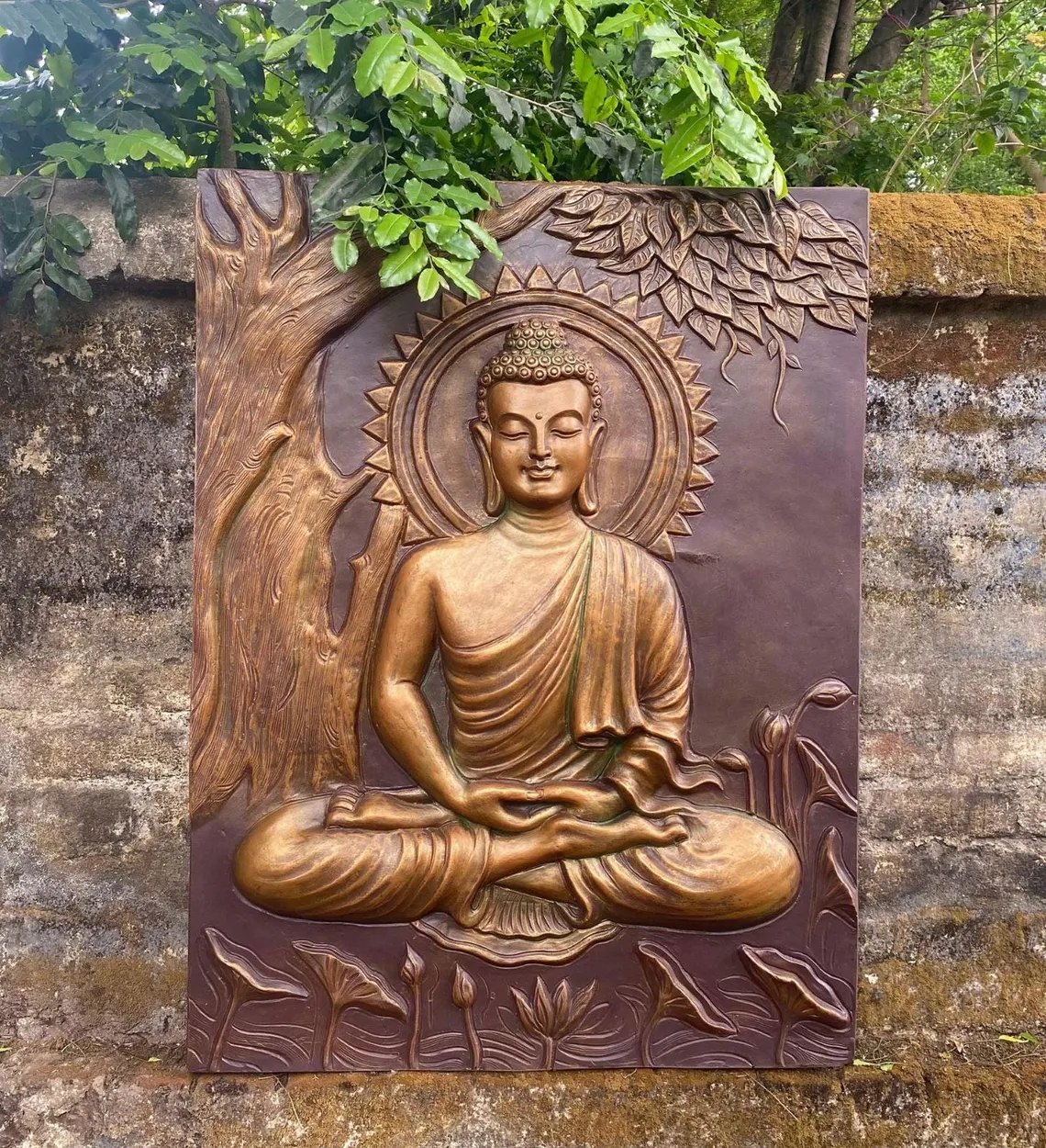 Buddha Wall Mural, Wall Decor, 3D Gautam Buddha Mural, Home Decor & Wall Art - Image 5