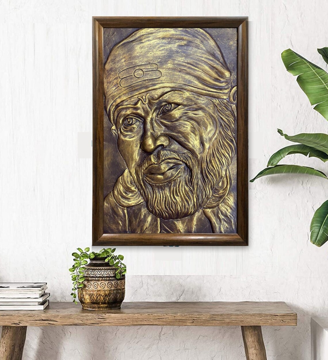 Alternative view of Sai Baba Wall Hanging, Sai Baba Wall Mural, Wall Art And Home Decor, Sai Baba Wall Art