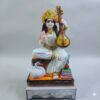Maa Saraswati Idol 12 Inch | Marble Dust Saraswati Murti for Study Room & Home Temple
