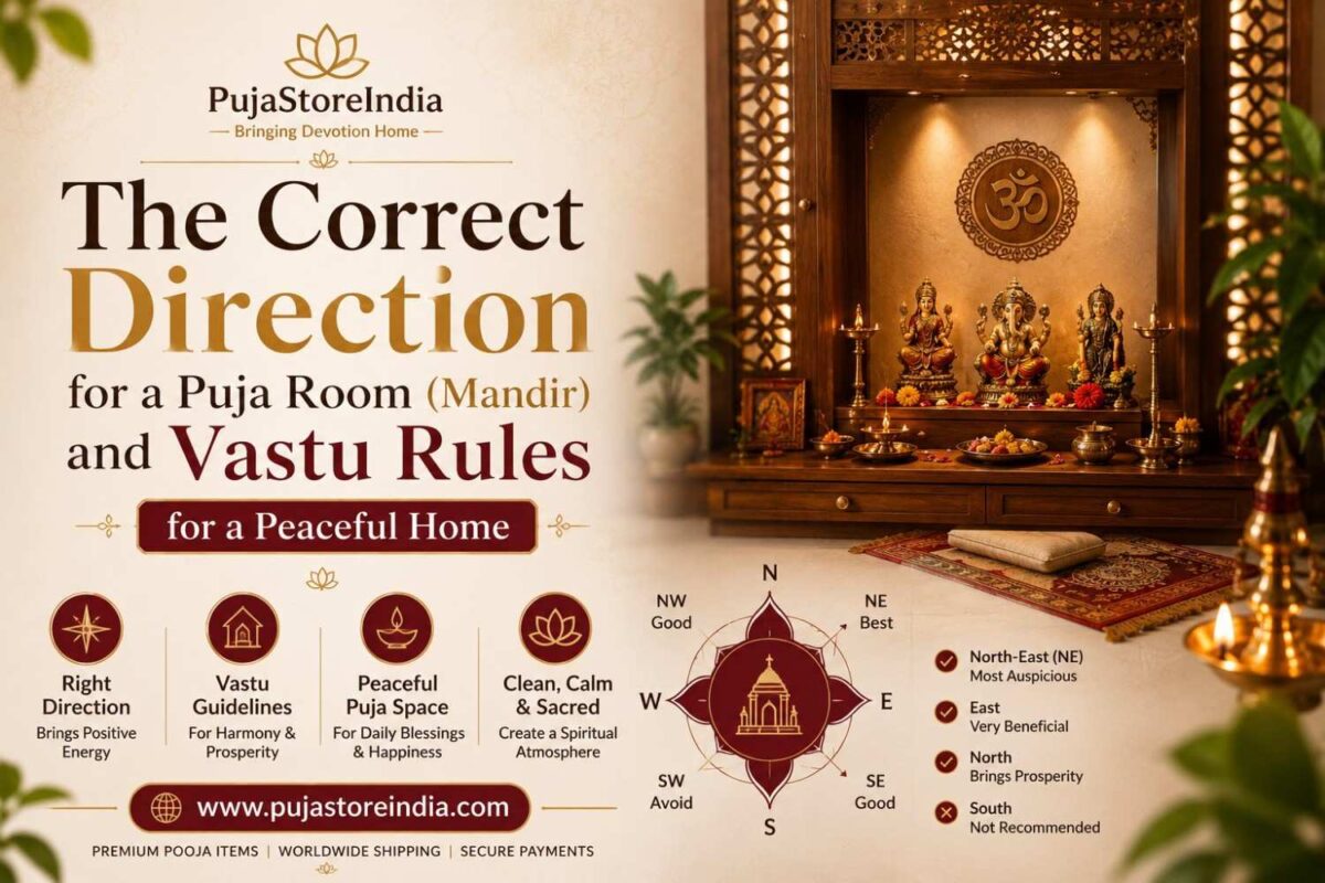 The Correct Direction for a Puja Room (Mandir) and Vastu Rules for a Peaceful Home